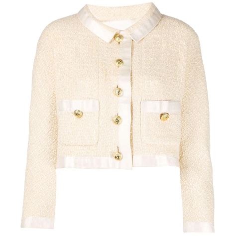 chanel cropped tweed jacket|chanel tweed jacket outlet.